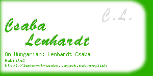 csaba lenhardt business card